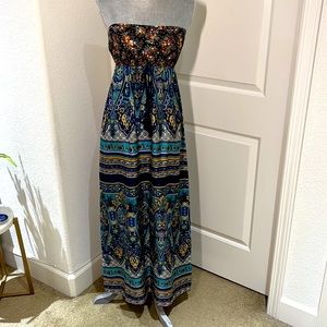 Strapless silk dress, size Small